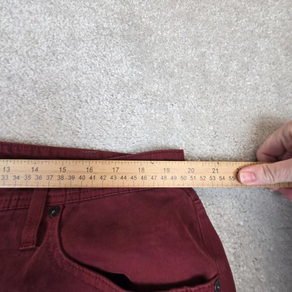 AG Adriano Goldschmied The Graduate Tailored Leg Pants Burgundy Red 40x30 Mens